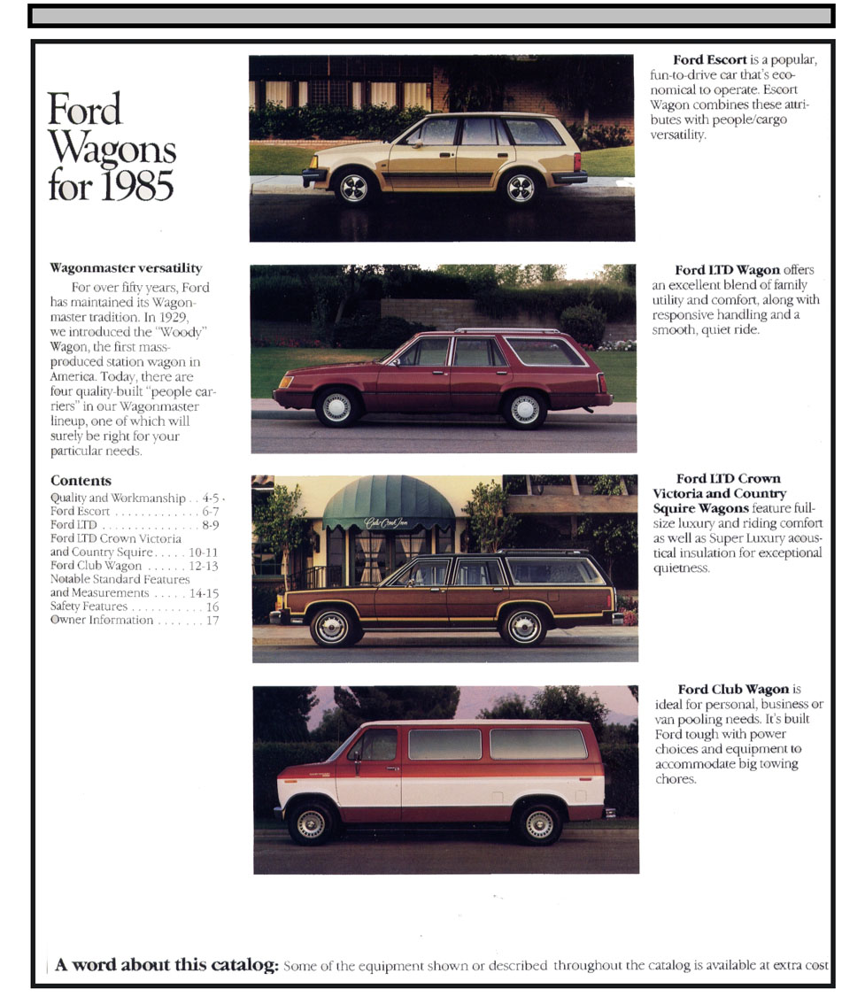 1985 Ford Wagons Brochure Page 15